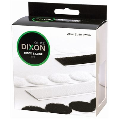 DIXON HOOK & LOOP 1.8M STRIP WHITE 20MM