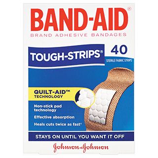 BAND AID TOUGH STRIPS FABRIC PKT/40