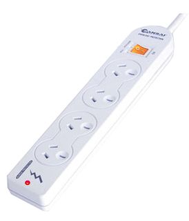 SANSAI 4 WAY POWERBOARD SURGE PROTECTED