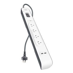 BELKIN SURGEPLUS POWERBOARD 4WAY 2USB