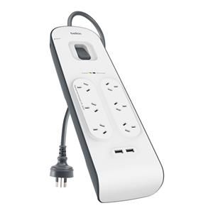 BELKIN SURGEPLUS POWERBOARD 6WAY 2USB