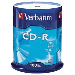 VERBATIM CD-R 700MB 52X SPINDLE 100