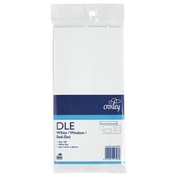 CROXLEY ENVELOPES DLE W/WINDOW S/S PK100