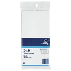 CROXLEY ENVELOPES DLE WHITE PLAIN PK100