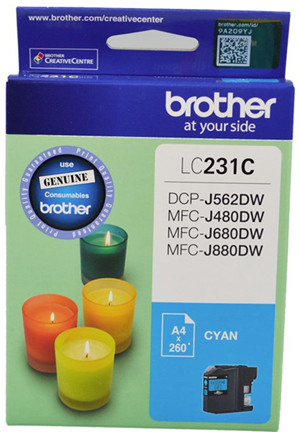 INKJET CARTRIDGE BROTHER LC-231C CYAN