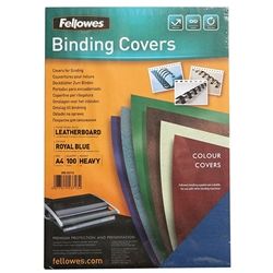 FELLOWES BINDING COVERS BLUE LEATHERGRAI