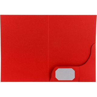 PRESENTATION FOLDER RED SINGLE PKT/10