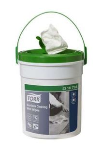 TORK SURFACE CLEANING WET WIPES TUB/72