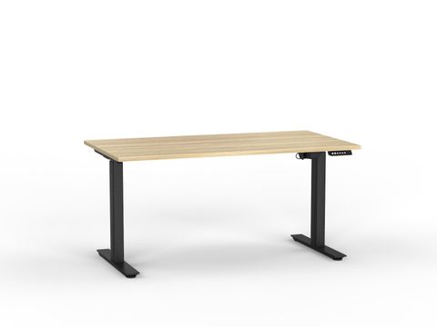 AGILE ELECTRIC DESK 1500X800MM BLK/AOAK