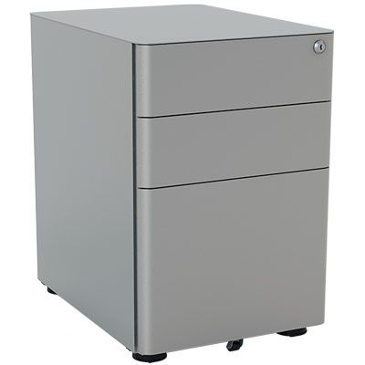 AGILE MOBILE METAL 2 DRAWER+FILE GREY