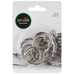 DIXON BOOK RINGS 26MM  PKT10.