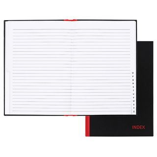 MILFORD NOTEBOOK INDEXED A5 RED/BLACK