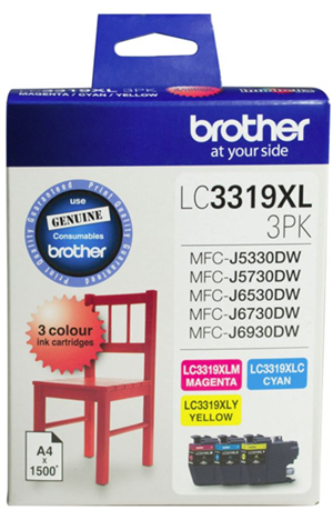 INKJET CARTRIDGE LC3319LCOLOUR PKT/3 BRO