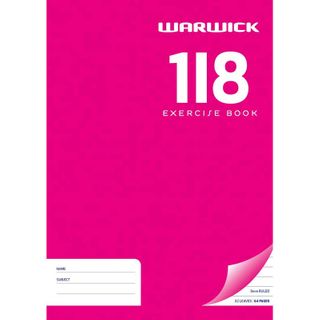 EXERCISE BOOK WARWICK 1L8 9MM RULED A4