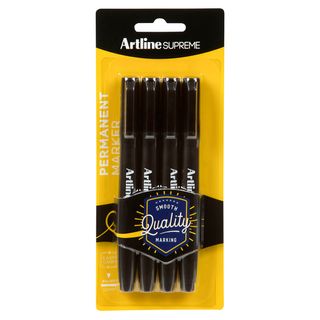 ARTLINE SUPREME CORE BLACK PACK OF 4.