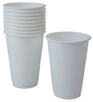 PLASTIC CUPS COLD WHITE 215ML PKT50