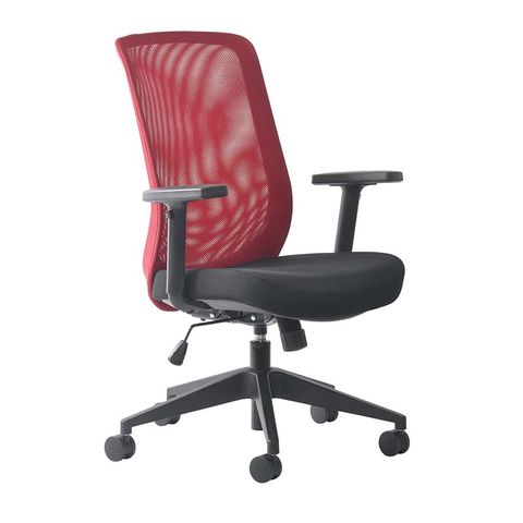 MONDO GENE MESH CHAIR WITH ARMS RED