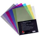 GBP L-SHAPED POCKET ASSORTED A4 PKT/12