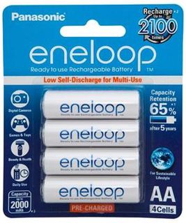 PANASONIC RECHARGEABLE BATTERIES AA 4PK