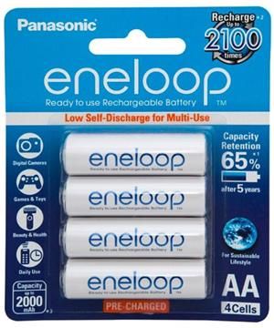 PANASONIC RECHARGEABLE BATTERIES AA 4PK