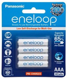 PANASONIC RECHARGEABLE BATTERIES AAA 4PK