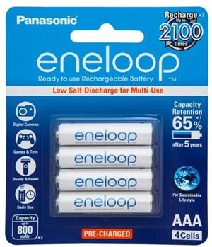 PANASONIC RECHARGEABLE BATTERIES AAA 4PK