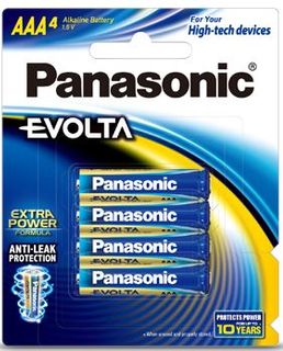 PANASONIC BATTERY EVOLTA AAA PKT4