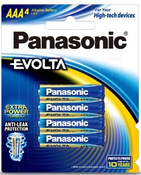 PANASONIC BATTERY EVOLTA AAA PKT4