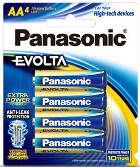 PANASONIC BATTERY EVOLTA AA PKT4