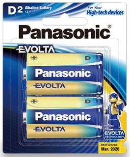 PANASONIC EVOLTA BATTERY D PKT/2