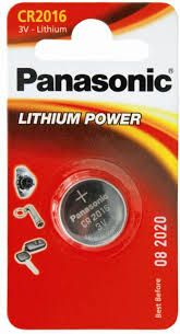 PANASONIC BATTERY CR2016 LITHIUM 3V