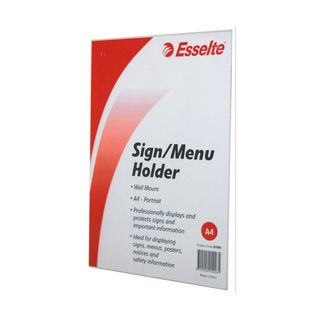 MENU/SIGN HOLDER ESSELTE A4 PORTRAIT W/M