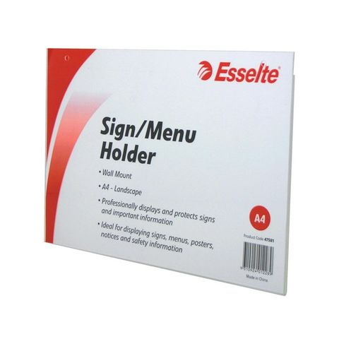 MENU/SIGN HOLDER ESSELTE A4 LANDSCAPE WM