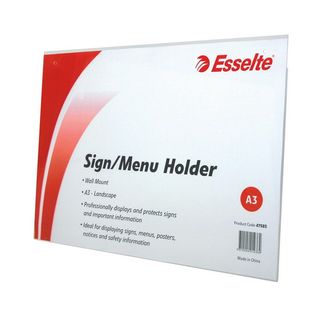 MENU/SIGN HOLDER ESSELTE A3 LANDSCAPE WM