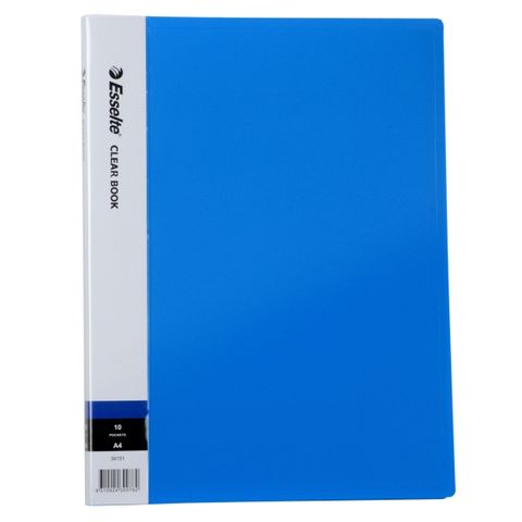 DISPLAY BOOK BLUE A4 10 POCKET ESSELTE