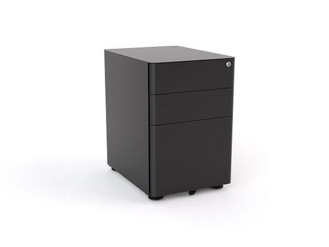 AGILE MOBILE METAL 2 DRAWER+FILE BLACK