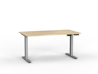 AGILE ELECTRIC DESK 1500X800MM SIL/AOAK