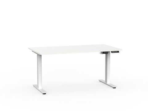 AGILE ELECTRIC DESK 1500X800MM WHT/WHT