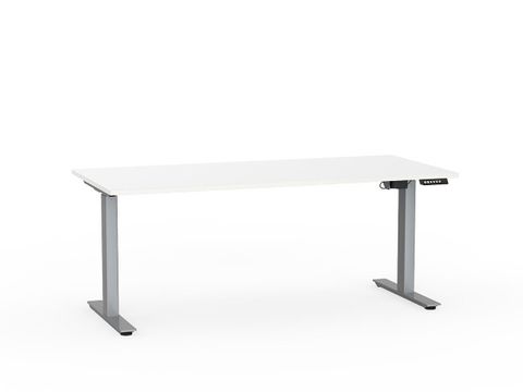 AGILE ELECTRIC DESK 1800X800MM WHT/SILVE