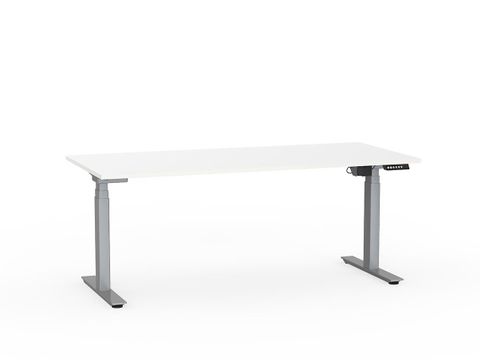 AGILE ELECTRIC DESK 1800X800MM WHT/SILVE