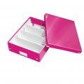 ORGANISER BOX WOW CLICK & STORE PINK A4