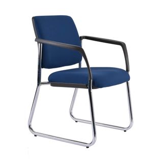 VISITOR CHAIR BURO LINDIS SLED BASE NAVY