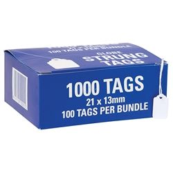 HARDWARE TAGS 21H 21X13MM BUNDLE/100