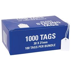 HARDWARE TAGS 23H 30X21MM BUNDLE/100