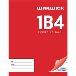 EXERCISE BOOK WARWICK 1B4 7MM RULED