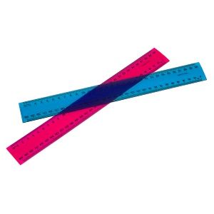 RULER MARBIG 30CM ASSORTED FLUORESCENT