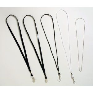 Rexel 9805002 Flat Lanyard With Swivel Clip Black Pack 10