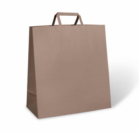 FLAT HANDLE KRAFT PAPER CARRY BAG #75