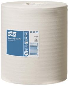 TORK BASIC WIPING PAPER M2 2 PLY CTN/6