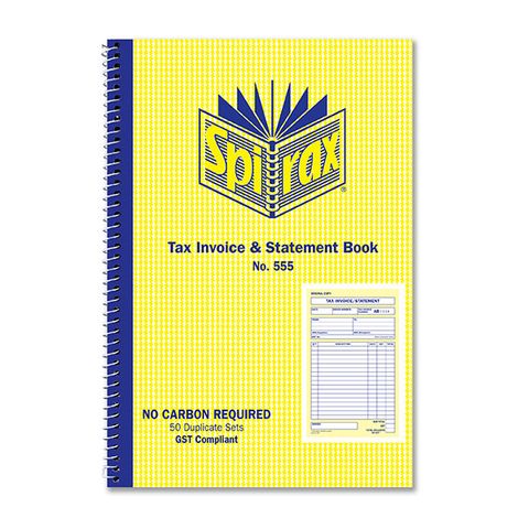 SPIRAX 555 INVOICE & STATEMENT BOOK